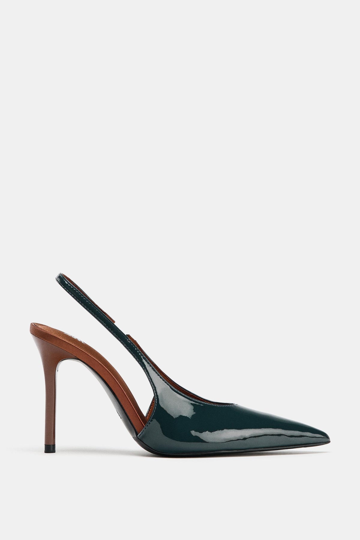 FAUX PATENT SLINGBACK