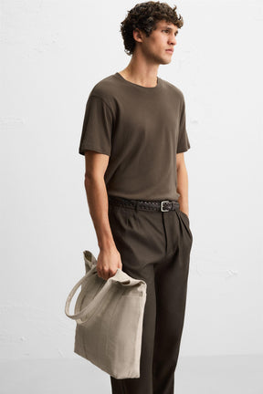 WOVEN SHOPPER BAG - Image 1