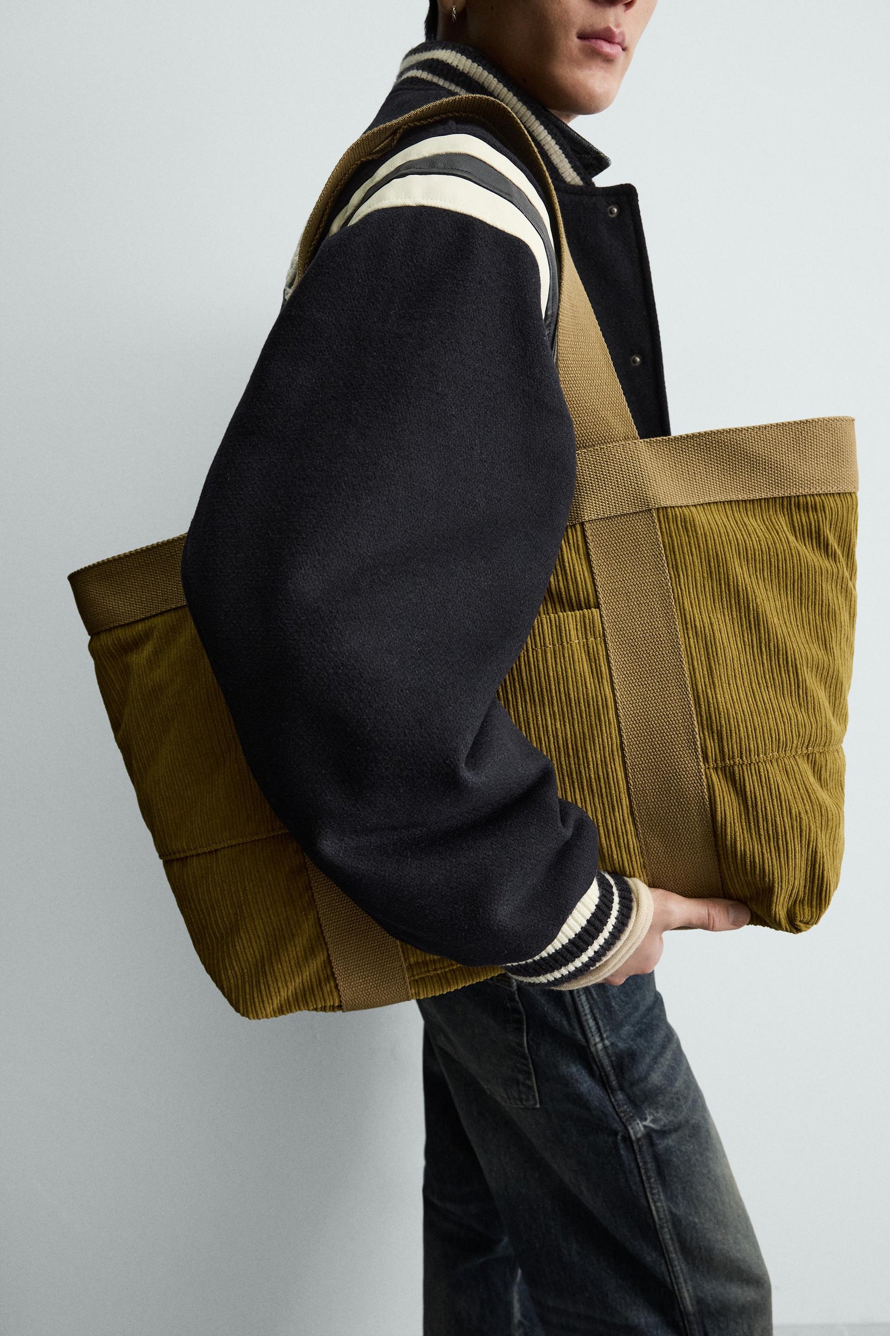 CORDUROY EFFECT TOTE BAG - Image 3