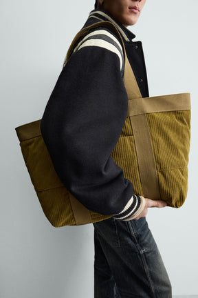 CORDUROY EFFECT TOTE BAG - Image 3