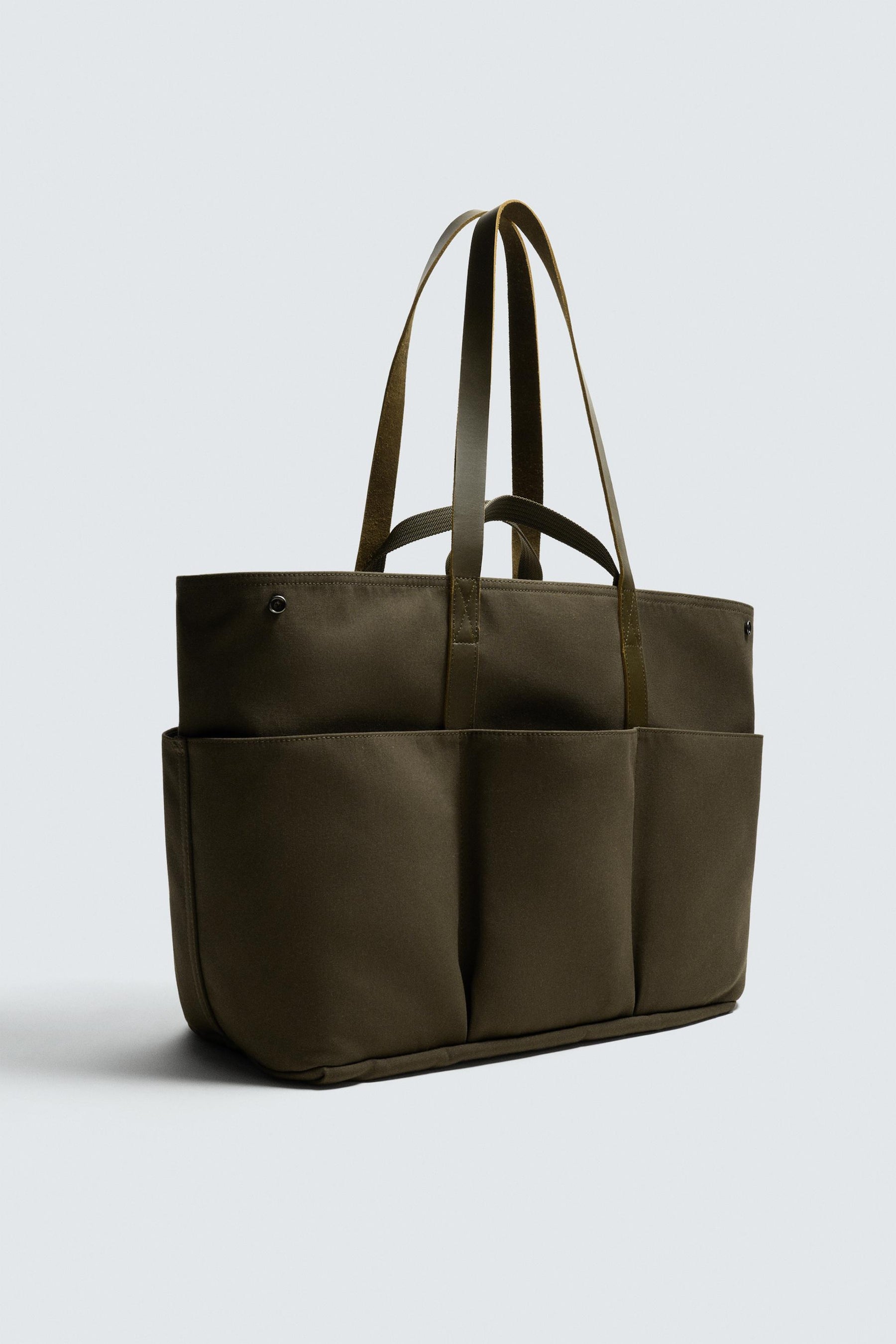 TOTE BAG WITH LEATHER DETAILS AARON LEVINE X