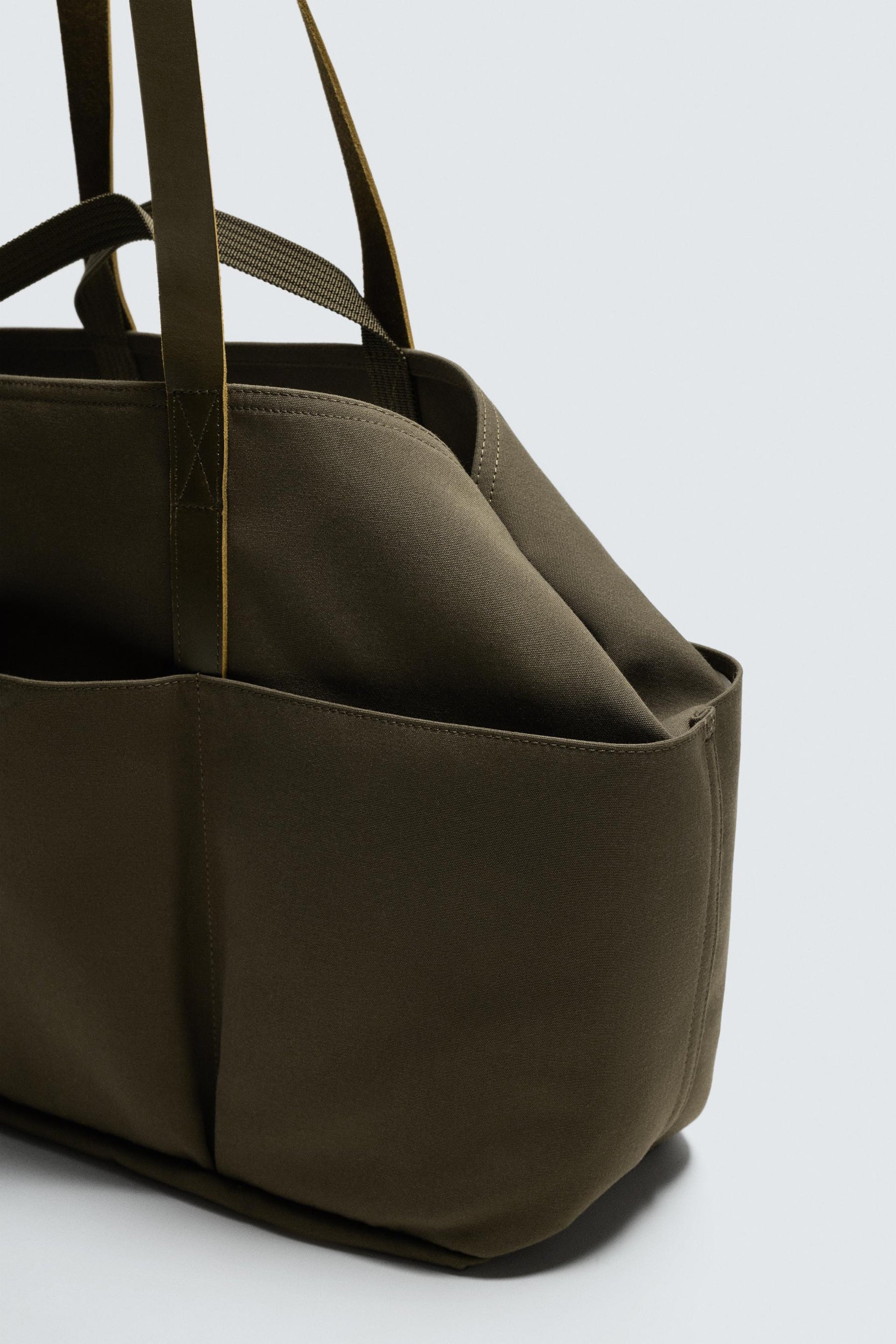 TOTE BAG WITH LEATHER DETAILS AARON LEVINE X