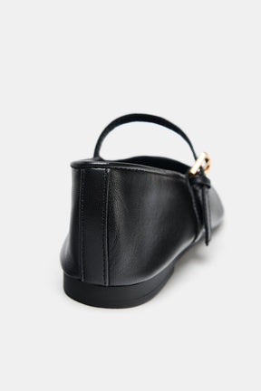 LEATHER BALLET FLATS