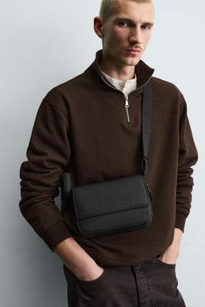 RUBBERISED TEXTURED CROSSBODY BAG