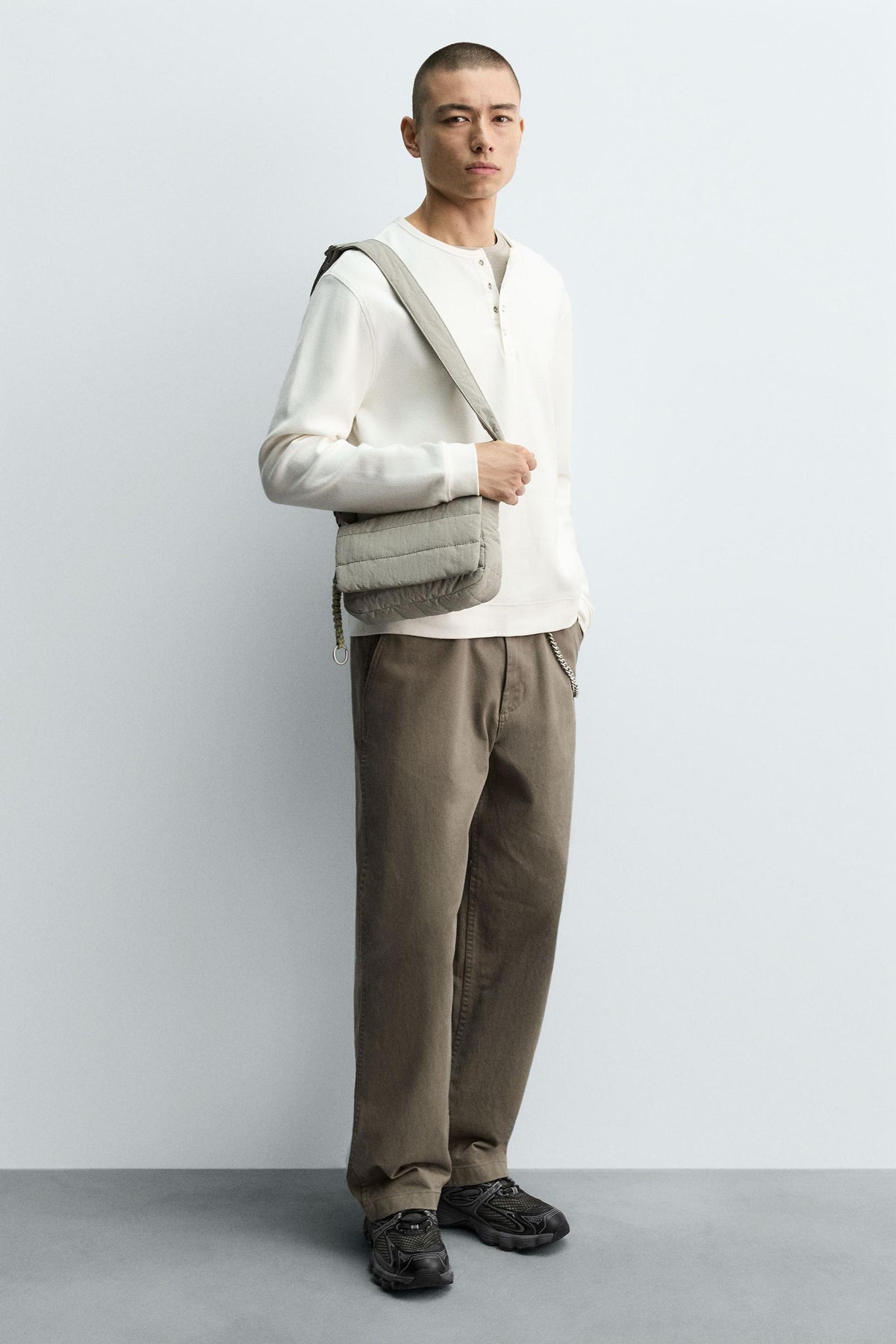 QUILTED NYLON CROSSBODY BAG - Image 1