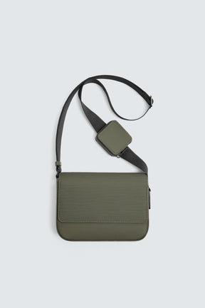 RUBBERISED TEXTURED CROSSBODY BAG