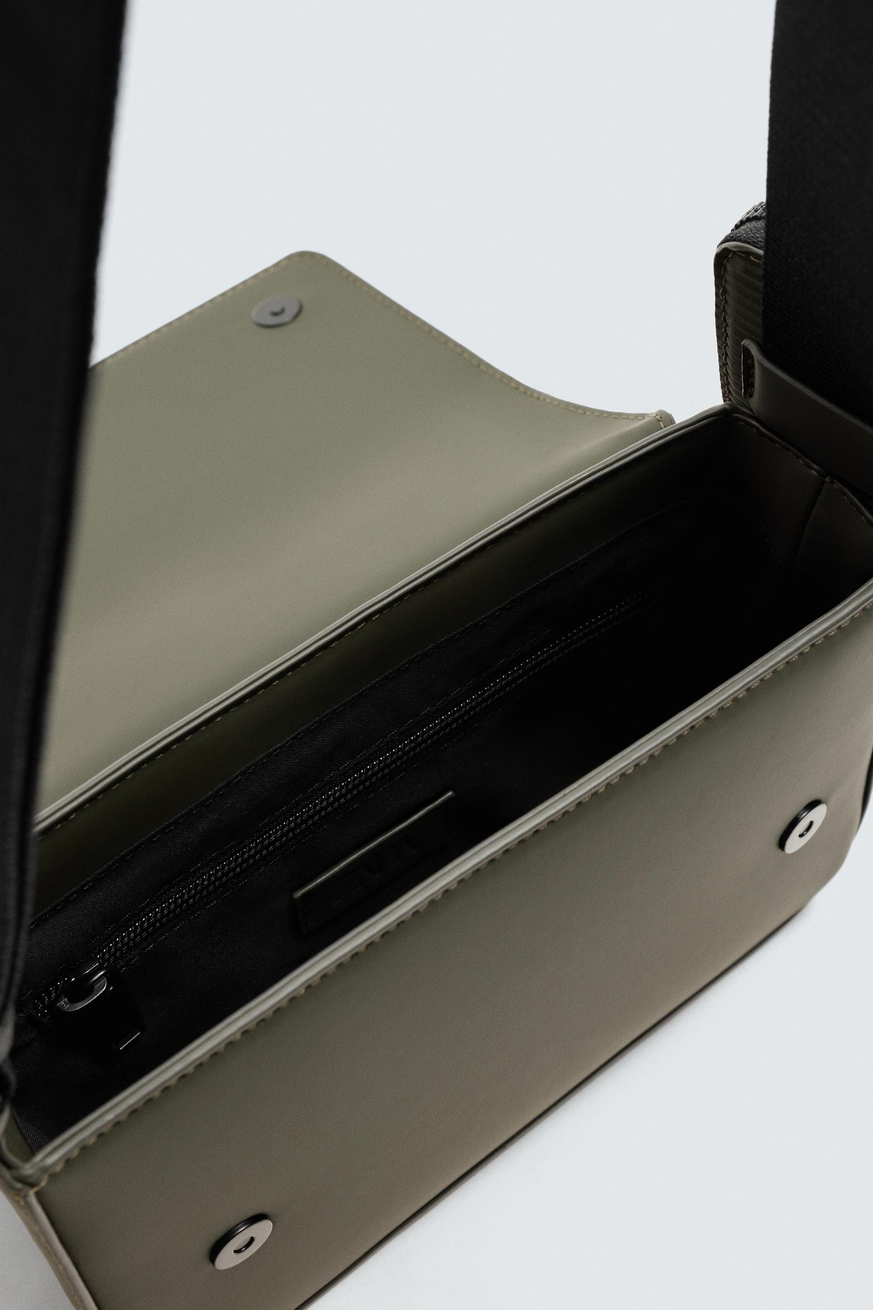 RUBBERISED TEXTURED CROSSBODY BAG