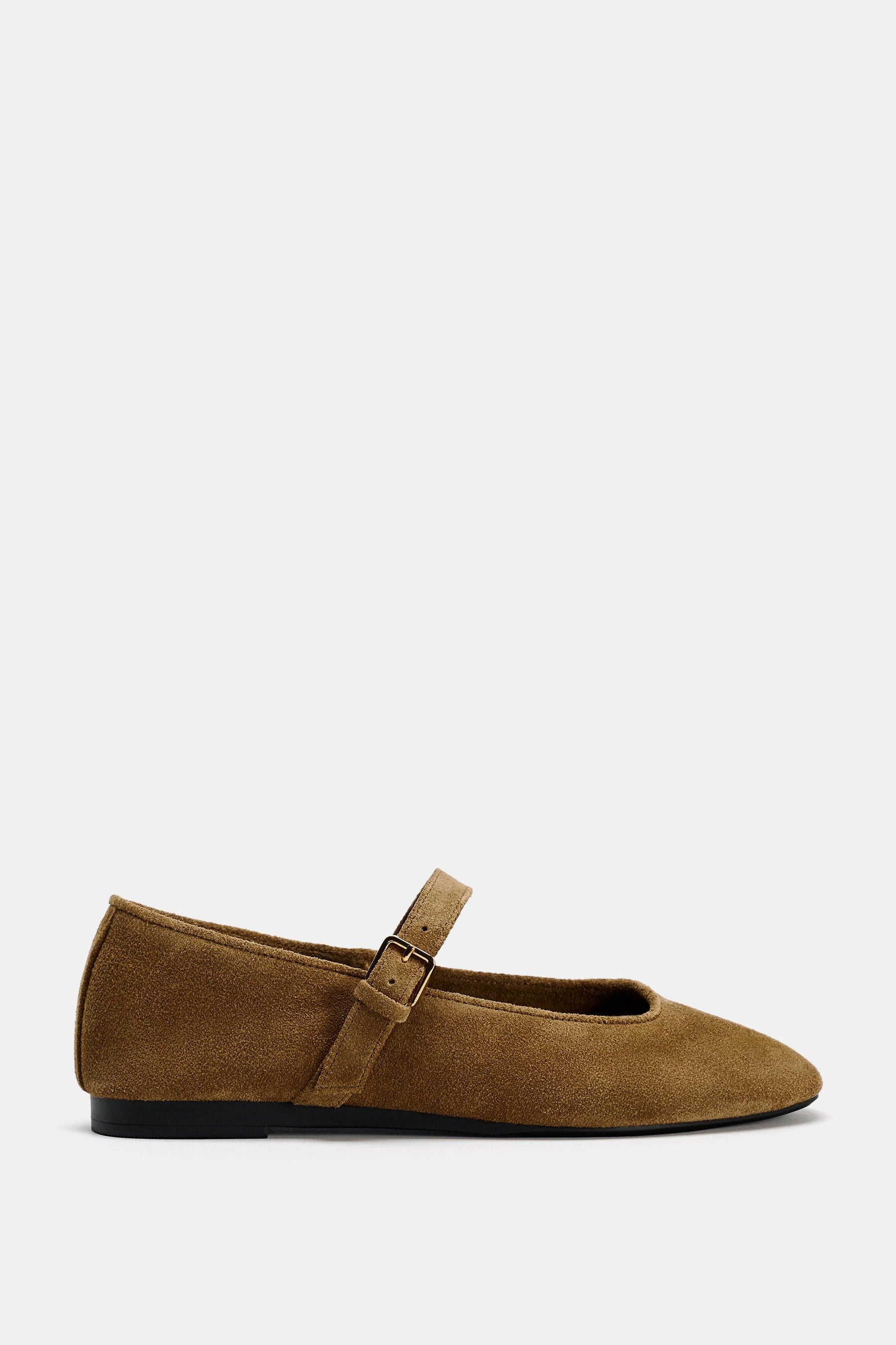 Suede Ballerina Flats