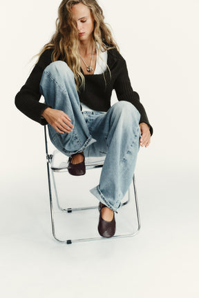 Leather Ballet Flats