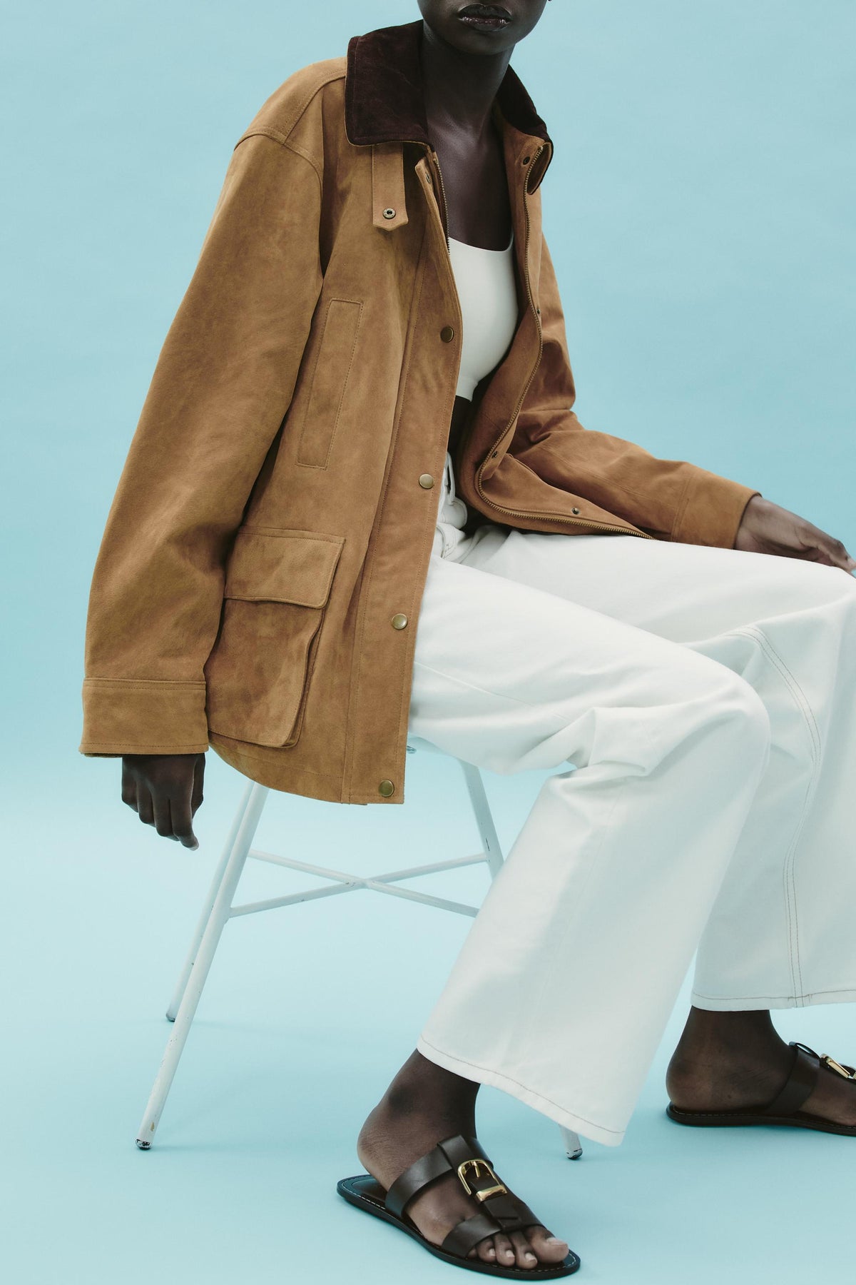 Double-Strap Flat Sandals