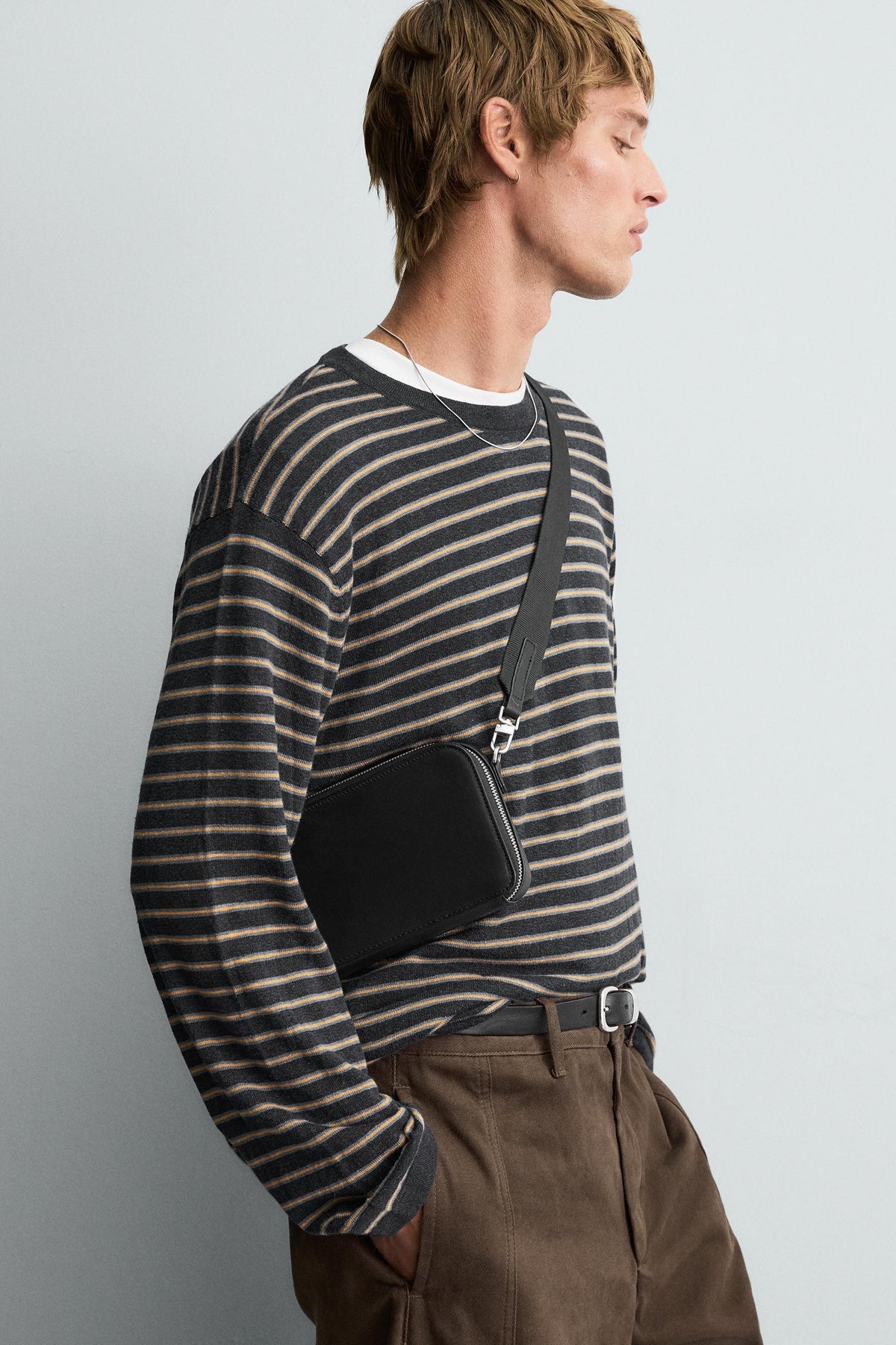 LEATHER CROSSBODY BAG - Image 1