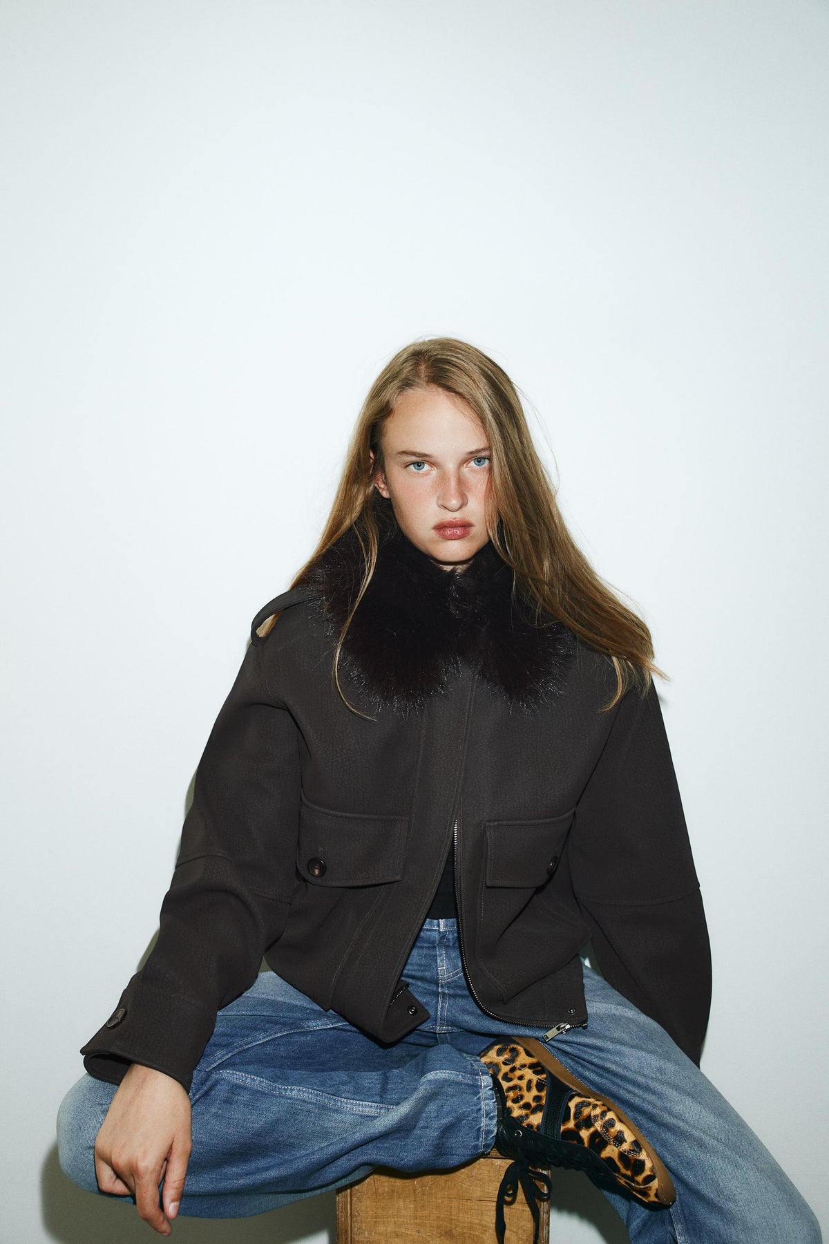 ANIMAL PRINT LEATHER TRAINERS