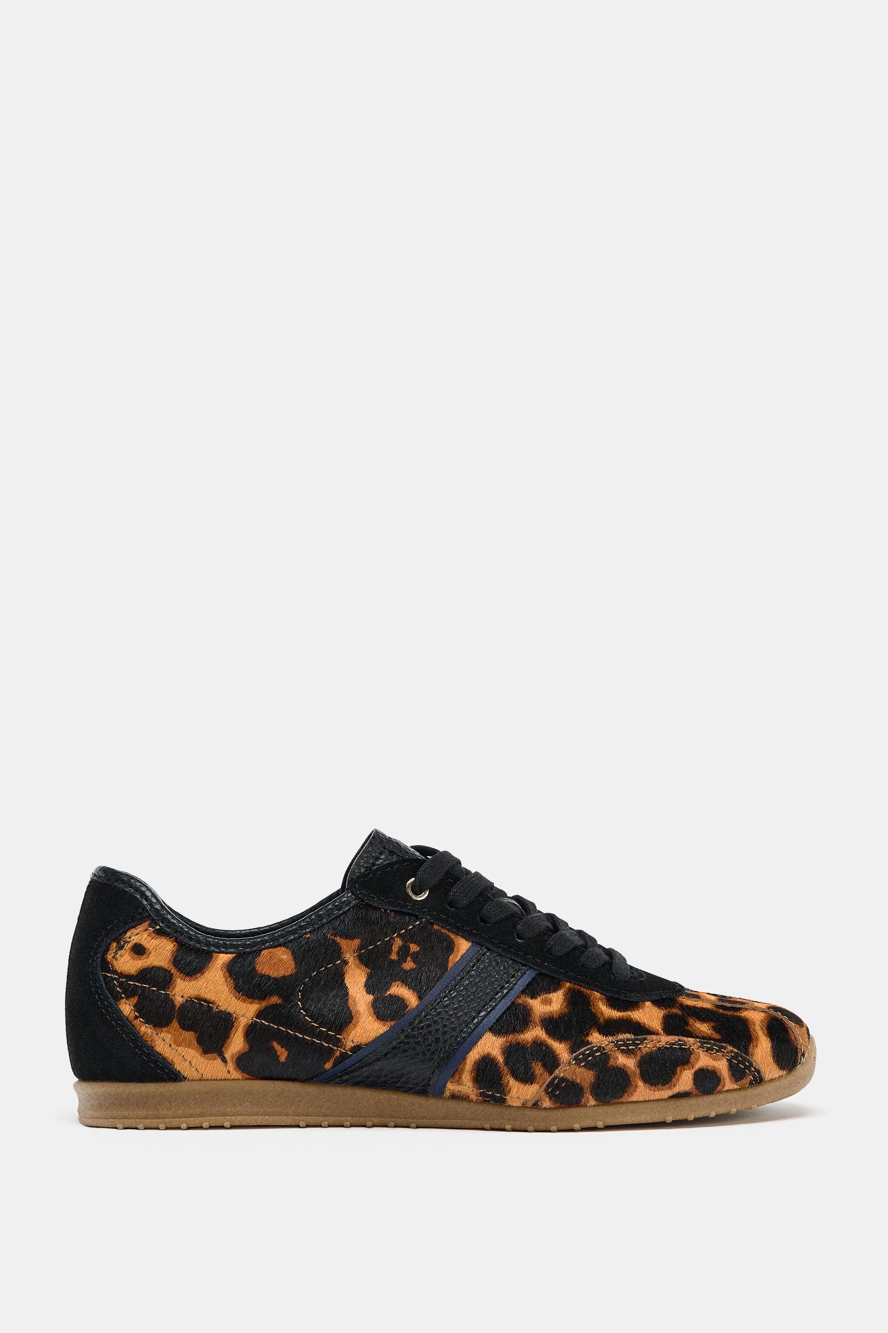 ANIMAL PRINT LEATHER TRAINERS