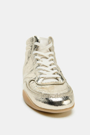 METALLIC HIGH-TOP TRAINERS