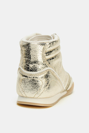 METALLIC HIGH-TOP TRAINERS