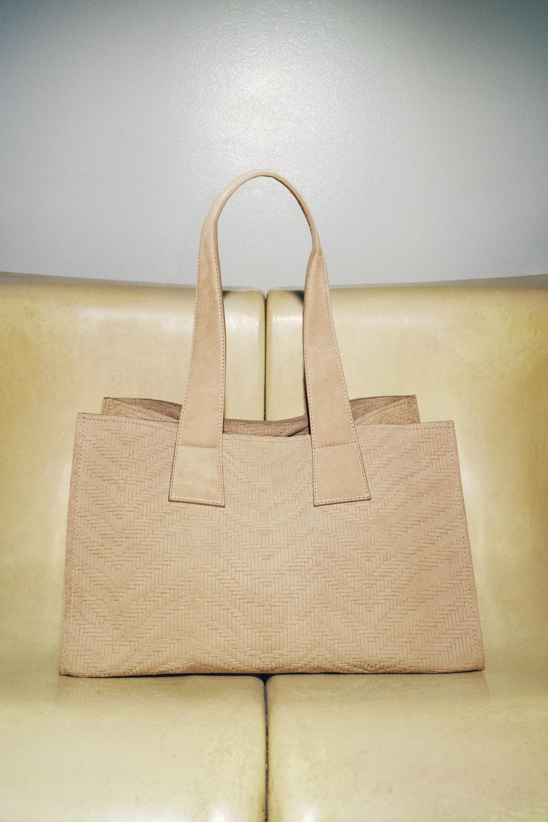 Braided Suede Shopper Bag