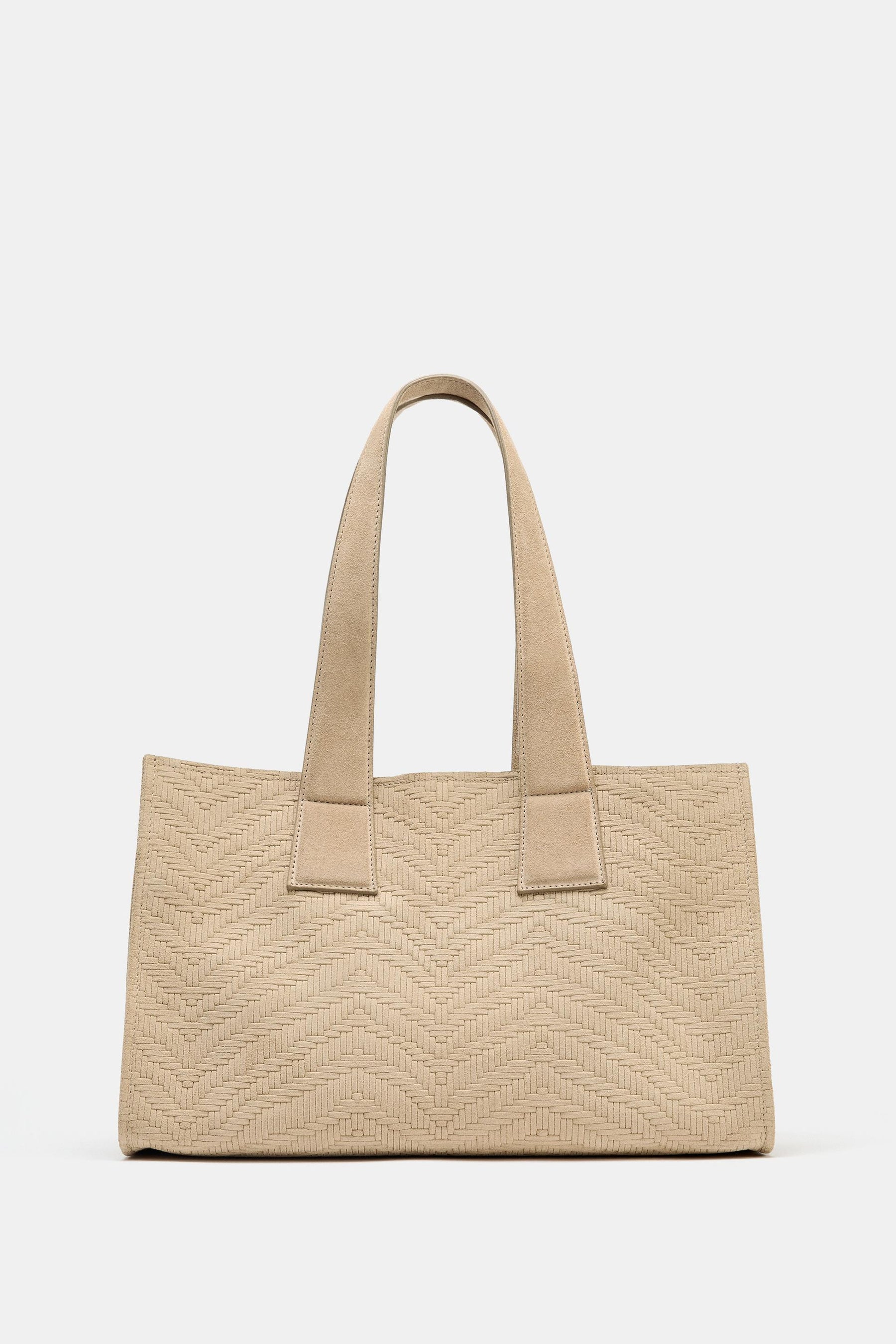 Braided Suede Shopper Bag