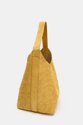 BRAIDED SUEDE LEATHER BAG