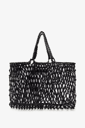 Braided Leather Maxi Tote