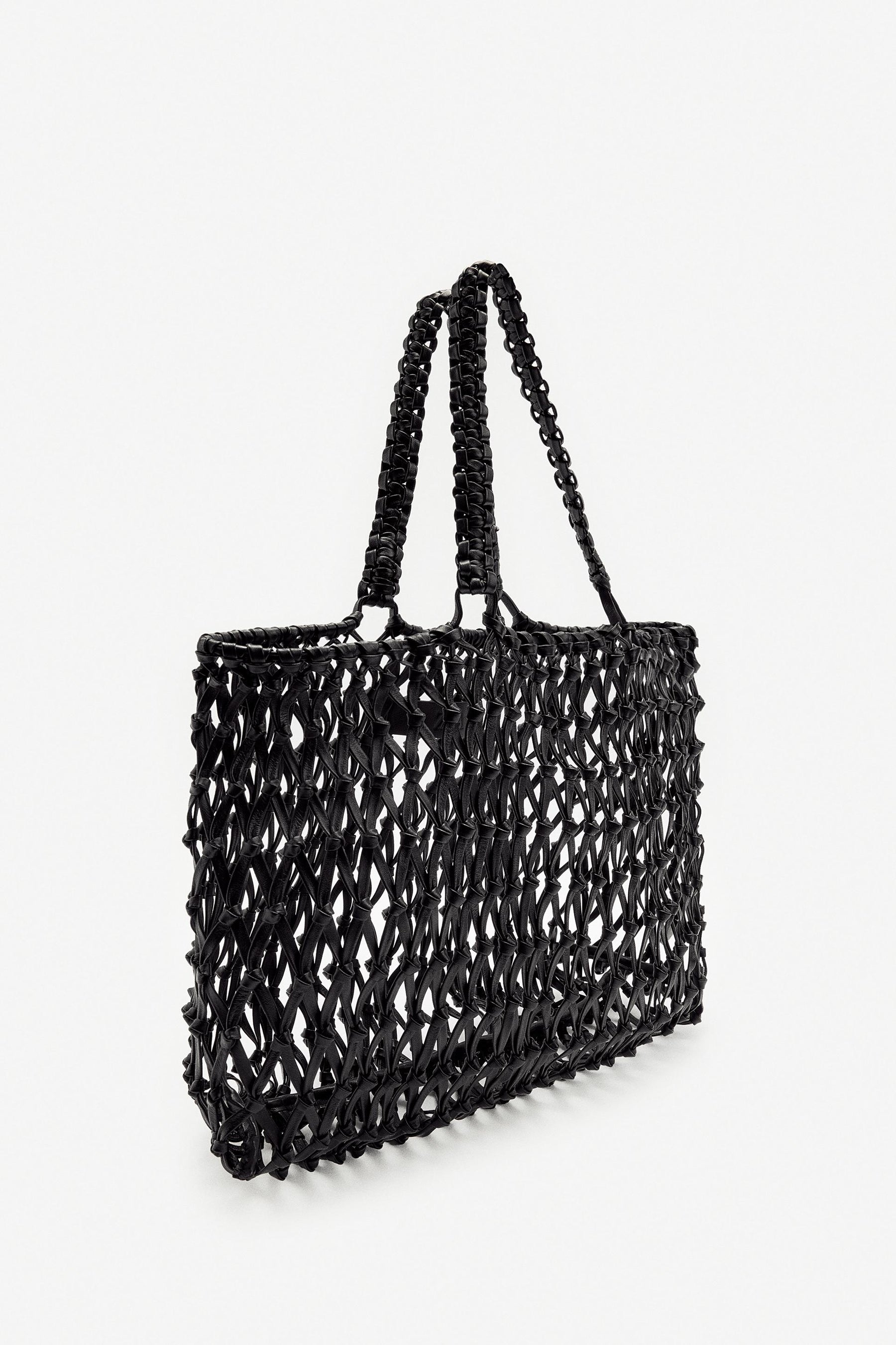 Braided Leather Maxi Tote
