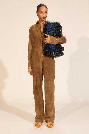 Braided Leather Maxi Tote