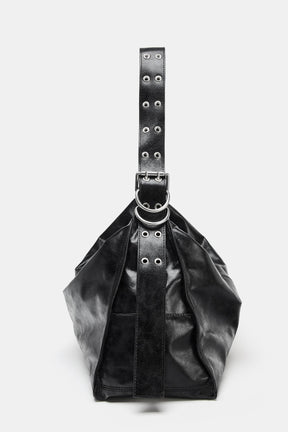 METAL EYELETS BUCKET BAG