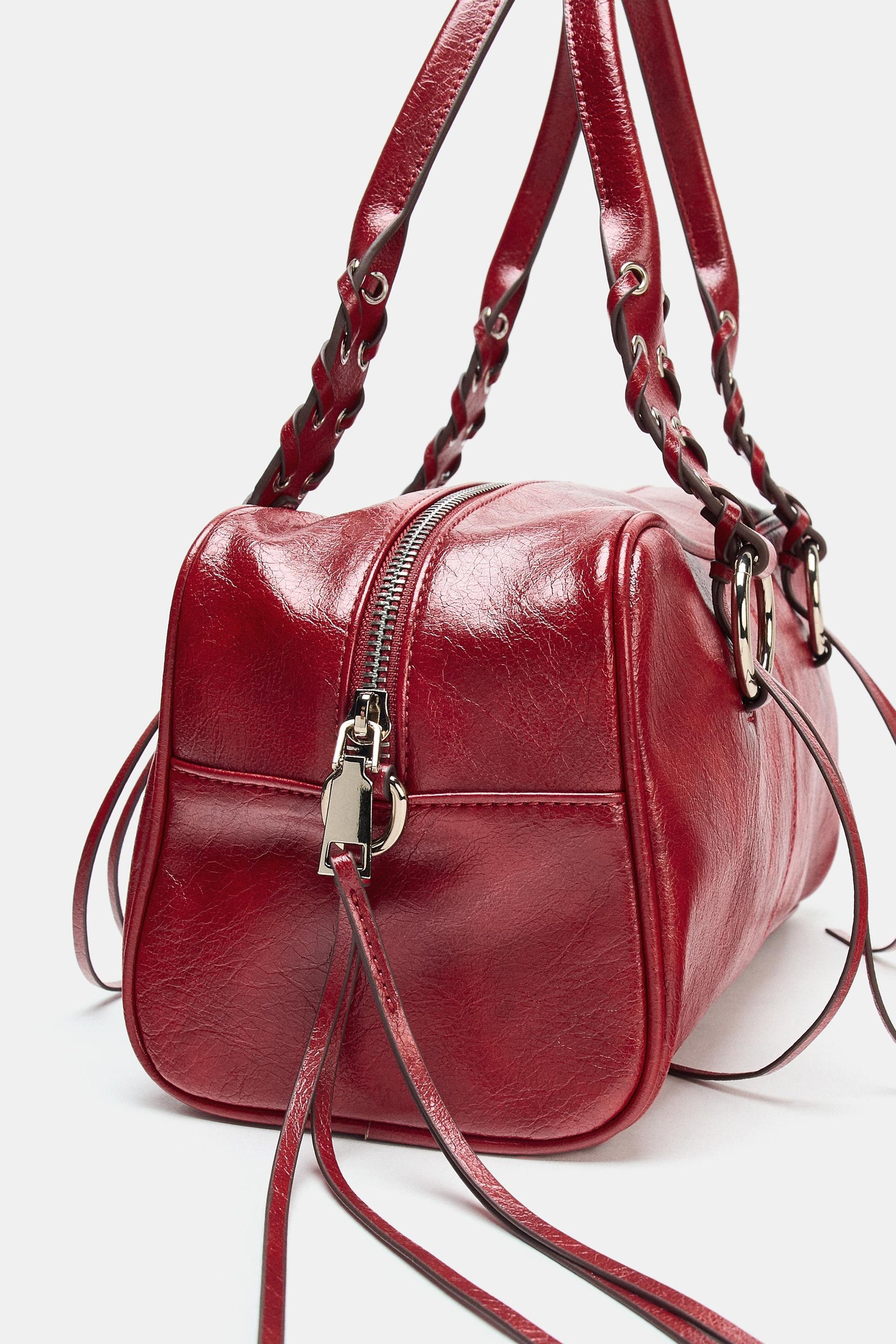 Crackled Effect Bowling Bag