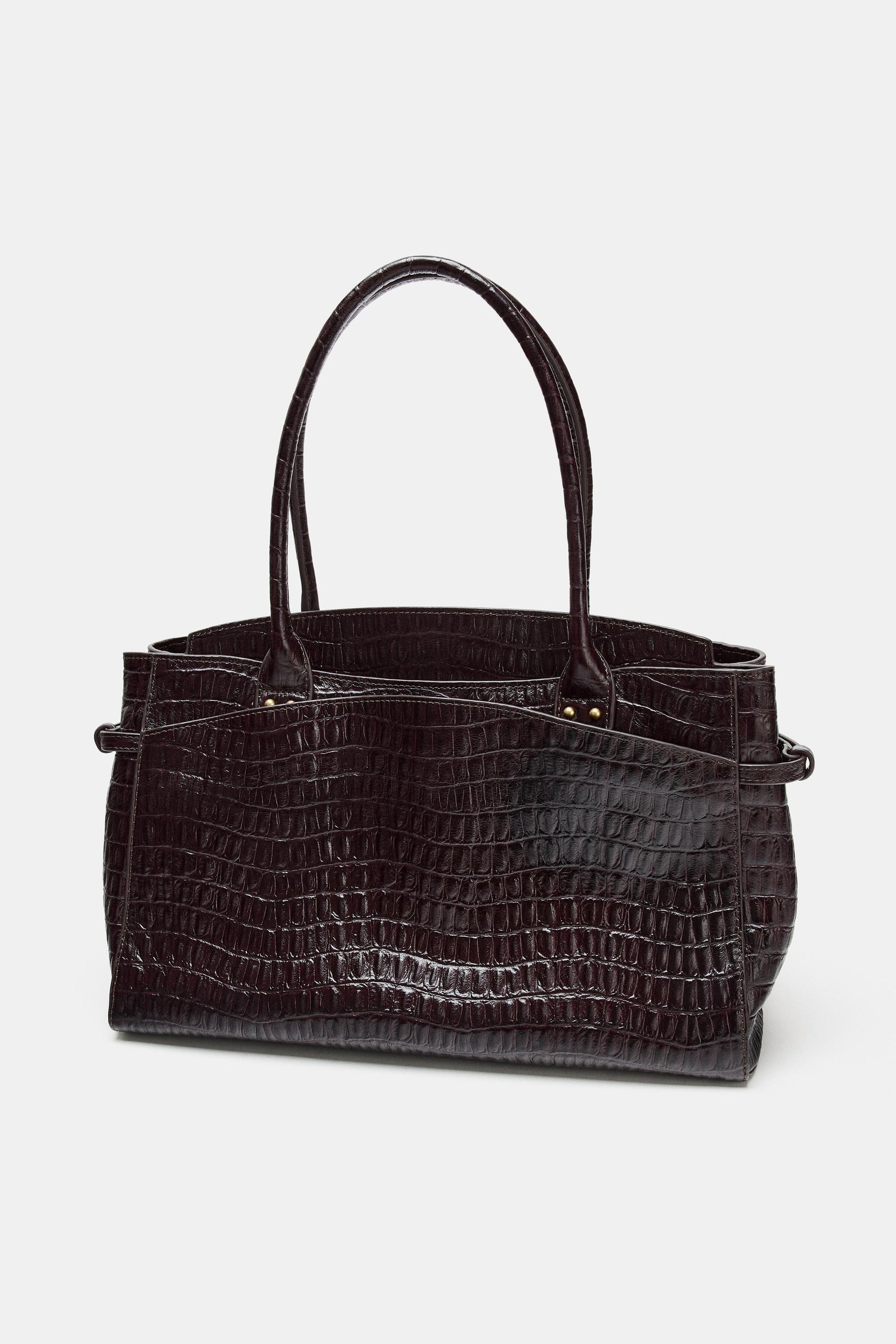 Embossed Leather City Bag