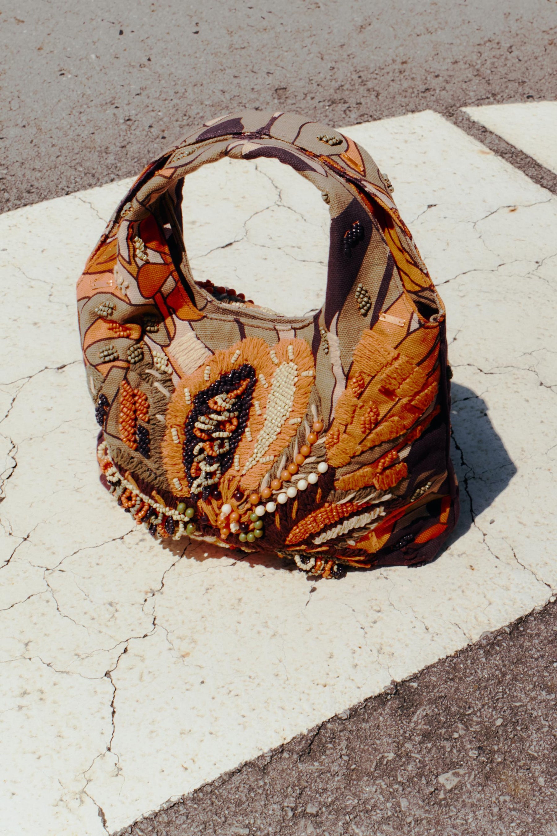 Multicoloured Beaded Fashion Bag