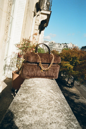 FAUX FUR HANDBAG