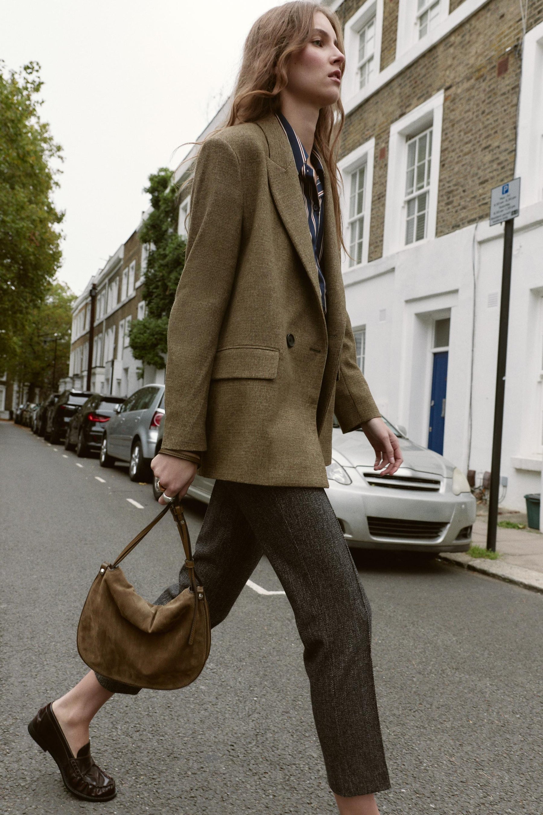 Leather Flap Handbag