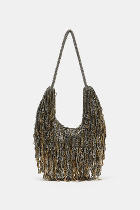 FRINGED SHOULDER BAG