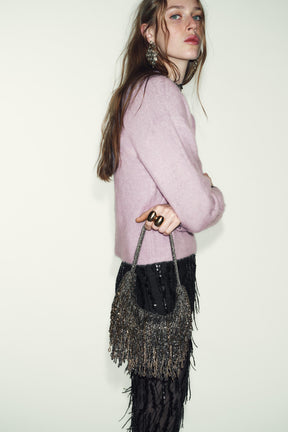 FRINGED SHOULDER BAG