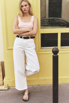 Faux Pearl Stretch Top