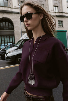 Knit Polo Shirt with