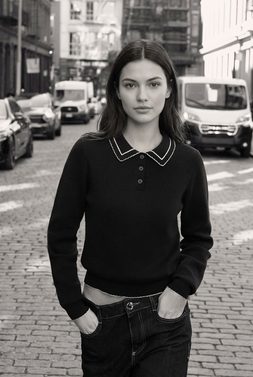 Knit Polo Shirt with