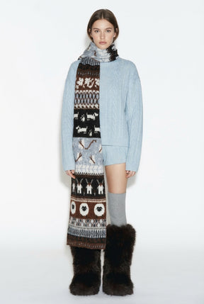 Wool Cable Knit Shorts