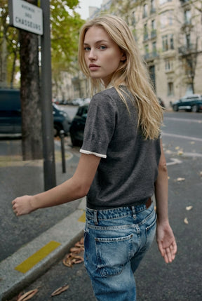 Lace-Trimmed Polo Shirt