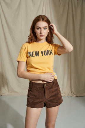 Suede Mini Shorts