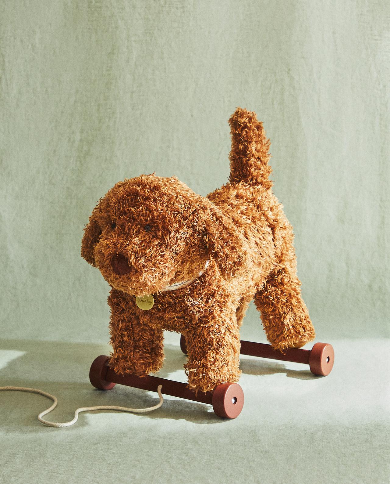 Wheeled Plush Dog