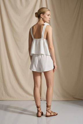 Drawstring Mini Shorts