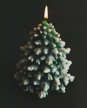 Snowy Tree Candle