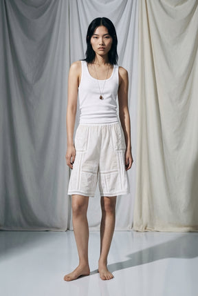 Embroidered Lace Bermuda Shorts