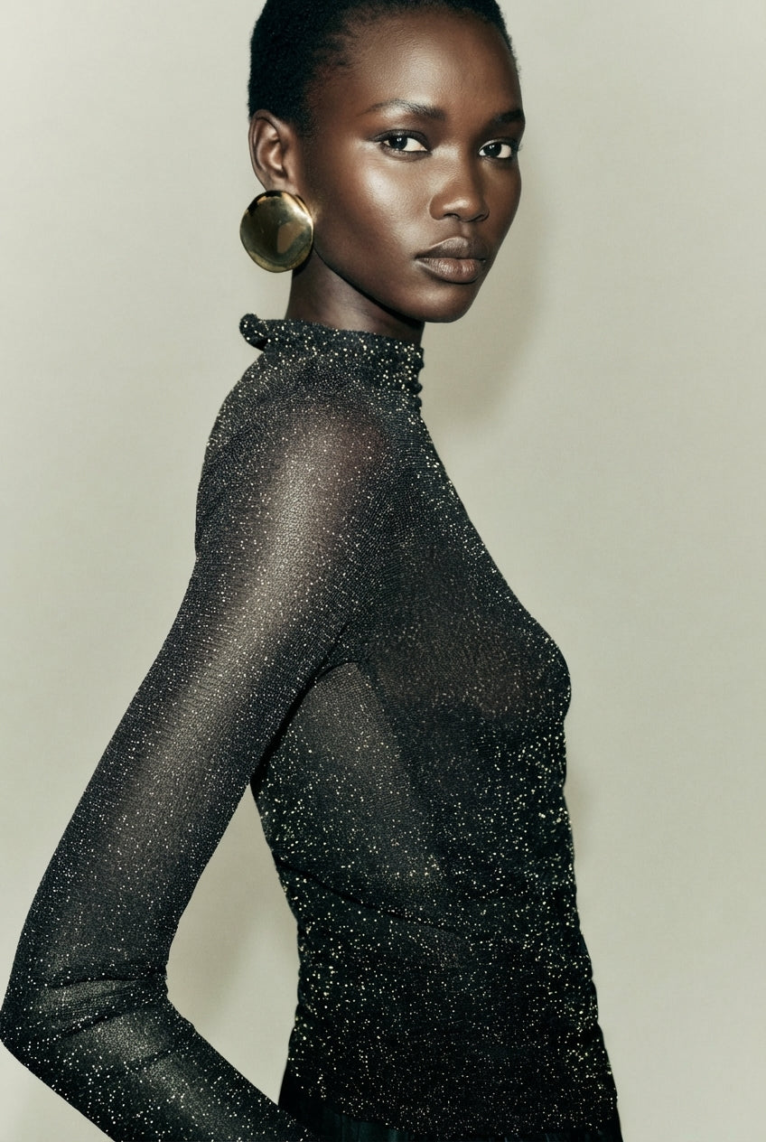 METALLIC THREAD SHIRT