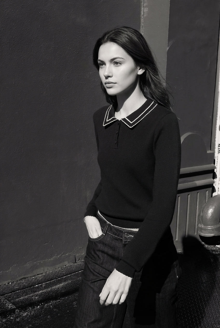 Knit Polo Shirt with