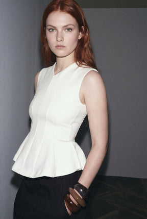 Sleeveless Peplum Top