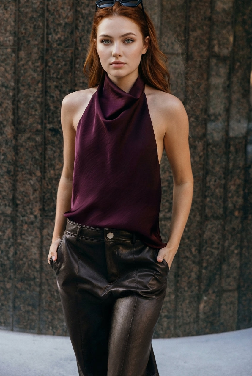 Satin Halter Top