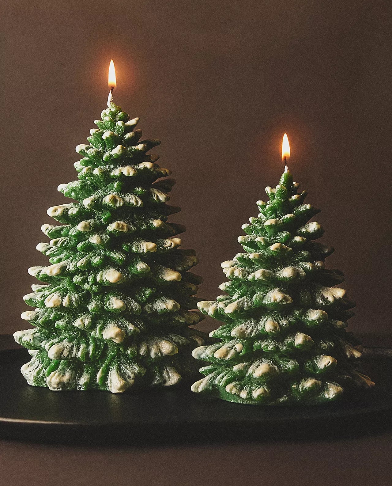 Snowy Tree Candle