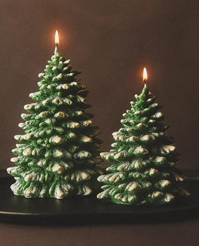 Snowy Tree Candle