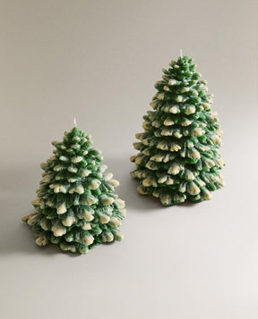Snowy Tree Candle